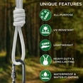 thumbnail image 4 of shiyou-Rope \u2013 90 Feet x 3/8 Inch (10mm) \u2013 White \u2013 Strong All-Purpose Utility Rope \u2013 Camping, Crafting, Flag Pole, Indoor & Outdoor \u2013 Polypropylene Nylon Poly Lightweight Diam, 4 of 4