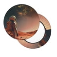 thumbnail image 2 of Cauagu Astronaute sur Mars Housses de Tabouret Rondes, Coussin de Siège pour Tabouret Rond Housse de Siège pour Chaise de Bar Ronde s'Adapte pour Coussin de Tabouret de Bar 12/13/14 Po-12 Pouces, 2 of 7