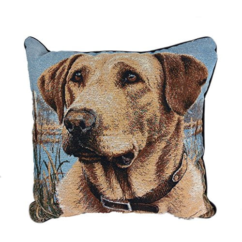 Scene Weaver Yellow Lab Throw Pillow