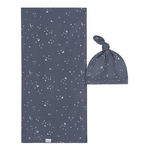 Gerber Baby Boy 2pc Swaddle & Cap Set, Onesize