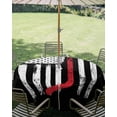 thumbnail image 3 of Outdoor Tablecloth with Umbrella Hole Zipper Black American Flag Round Tablecloth 54" Waterproof Outside Table Cloth Vintage Red Hockey Star Strip Flag Patio Table Cover Tablecloths for Picnic Party, 3 of 8