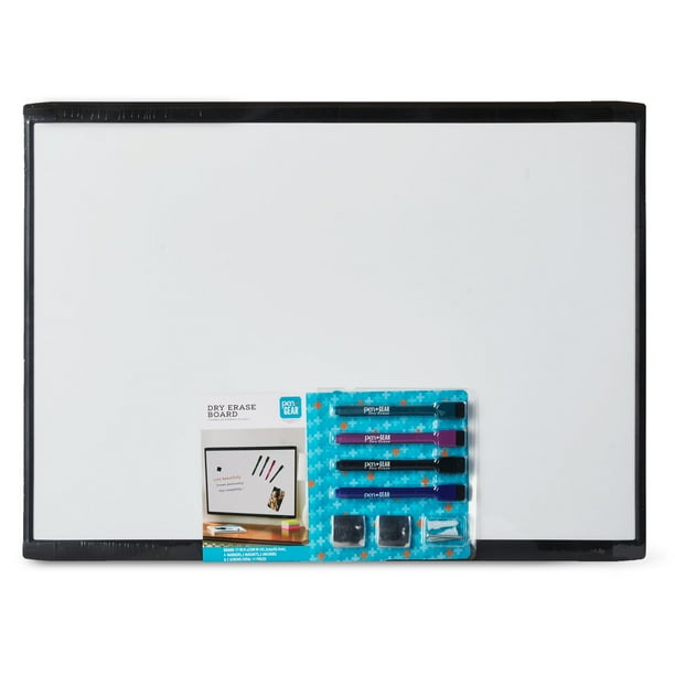 Pen+Gear Dry Erase Board, Black, 17" x 23"