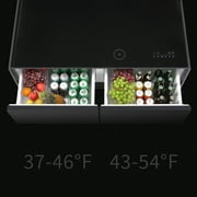 Livtab Smart Coffee Table with Built in Fridge, Bluetooth Speakers, Wireless Charging, Outlets, RGB Light, Black