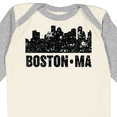 thumbnail image 4 of Inktastic Boston Massachusetts City Skyline with Grunge Boys or Girls Long Sleeve Baby Bodysuit, 4 of 5