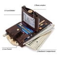 thumbnail image 5 of WEISIPU Men's Blocking Wallet Leather Purse Card Slots Coins Holder Chain, 5 of 8