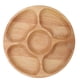 thumbnail image 1 of Bandeja de madera para servir, bandejas para servir comida, bandeja redonda para servir, bandeja de cena dividida, plato dividido de comida de forma redonda(25cm), 1 of 9