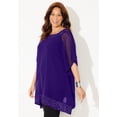 thumbnail image 3 of Catherines Women's Plus Size Embellished Poncho, 3 of 6