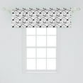 thumbnail image 2 of Ambesonne Hipster Valance Pack of 2, Hand Drawn Umbrellas Images, 54"X18", Charcoal Grey and White, 2 of 4
