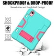 thumbnail image 3 of Dteck Case for Apple iPad mini 6th Generation 2021 8.3-inch,Shockproof Rubber 3-layer Protection Heavy Duty Armor Hybrid Drop-Proof Kickstand Protector Cover for iPad mini 6,Mint+Rose, 3 of 7
