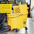 thumbnail image 4 of Rubbermaid Commercial WaveBrake 2.0 Bucket/Wringer Combos, Side-Press, 44 qt, Plastic, Yellow -RCPFG618688YEL, 4 of 16