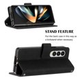 thumbnail image 3 of MonsDirect for 7.6 inch Samsung Galaxy Z Fold 3 2022 2021 Case, Slim Suede Leather Stand Folio Cover with Auto Sleep/Wake Card Slots & Hand Strap Anti-Fall Protective Case for Galaxy Z Fold 3, Black, 3 of 5