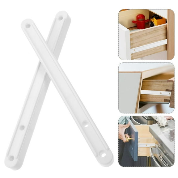 OUNONA 2Pcs 180Mm White Drawer Slides Side Mount with Slide Groove Design for Furniture Drawers