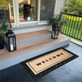 thumbnail image 6 of A1HC Entrance Door Mats, 30” x 60”, Durable Large Outdoor Rug, Non-Slip Flocked Welcome Doormat, Rubber Backed Low-Profile Heavy Duty Door Mat, Indoor Outdoor for Front Door, High Traffic Areas, 6 of 7