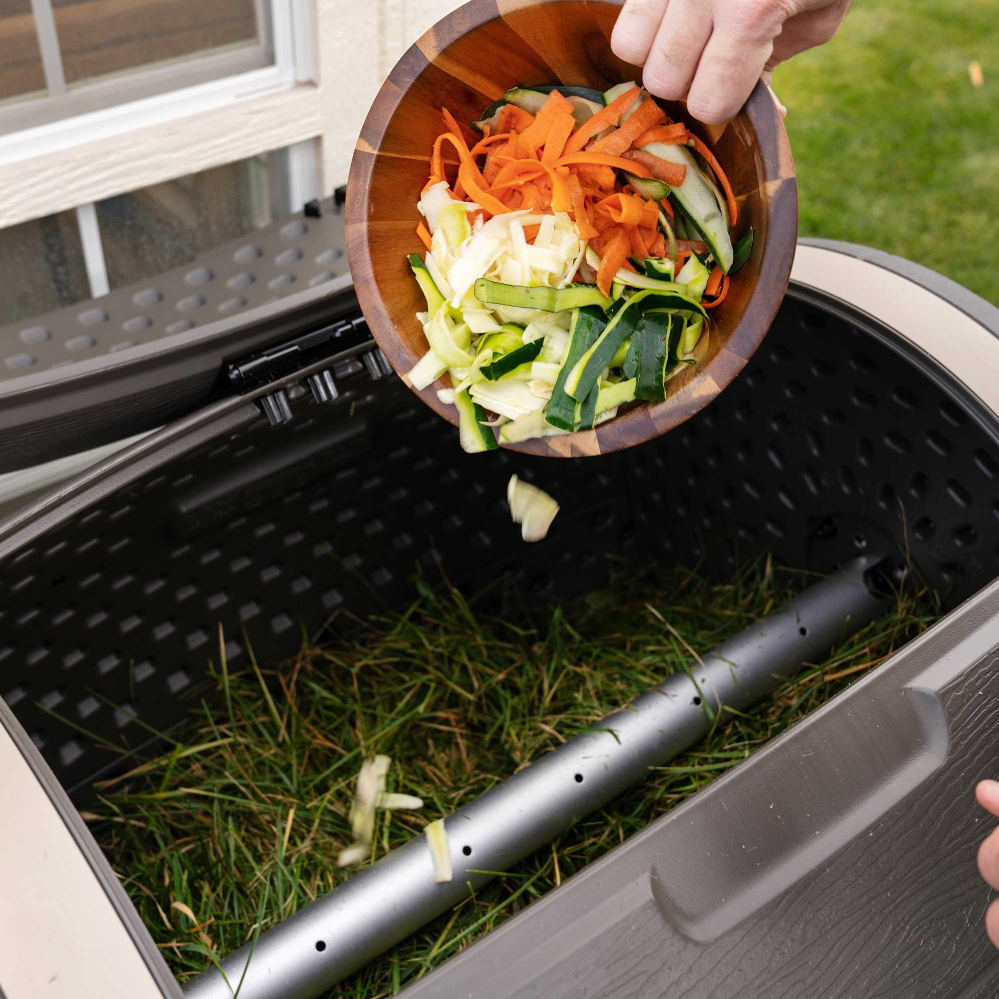 Lifetime Double Bin Rotating Composter, 100 Gallon, Polyethylene (60309)