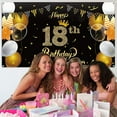 thumbnail image 5 of GROBRO7 18 Years Old Happy Birthday Banner Cheers to 18th Birthday Party Wall Hanging Decor, 5 of 5