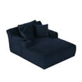 thumbnail image 6 of Aukfa Oversized Chaise Lounge Chair Indoor, 66" Boneless Sofa Couch with Cup Holders and 3Pillows for Living Room, Blue, 6 of 8