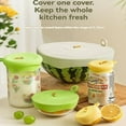 thumbnail image 2 of Silicone Kitchen Utensils Fresh-keeping Stretch Universal Bowl Cover Refrigerator Microwave Oven Sealed Medium-Large-4PCS, 2 of 6
