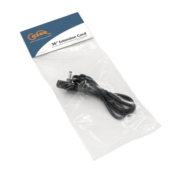 Cozee 36" Extension Cord for Battery Powered Heated Blanket