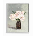 thumbnail image 1 of Stupell Industries Flower Jar Green Pink Modern Painting Gray Farmhouse Rustic Framed Giclee Texturized Art by Victoria Borges, 1 of 3