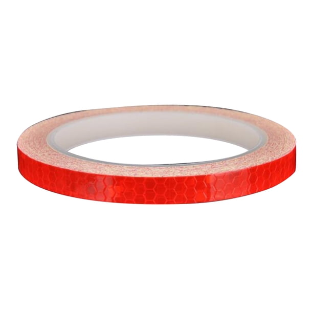 Pegatinas reflectantes para bicicleta de 1cm x 8m, cinta reflectante fluorescente para ciclismo, cinta adhesiva para bicicleta MTB, accesorios Herramientas de reparación de automóviles Rojo rojo Kenally CZ4788-04B