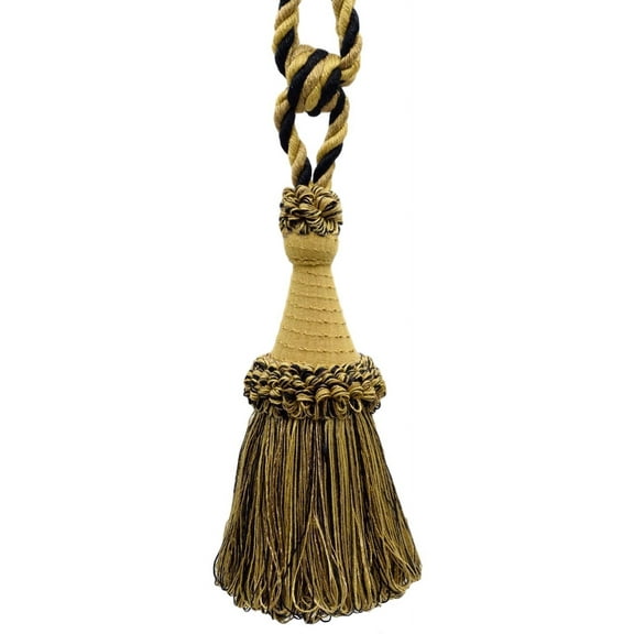 DECOPRO Decorative Curtain & Drapery Tassel Tieback Handcrafted with Victorian Design, Tassel Length 8" (20cm), Spread 30" (76cm) # TBDK8, #N18 Sold Individually