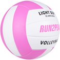 thumbnail image 2 of Voleibol RUN2PEAK, ligero y suave, tamaño 5, 230 g, rosa y blanco, 2 of 7