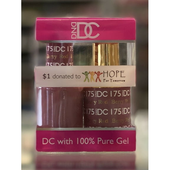 DND - DC Duo Soak off Gel & Matching nail polish, #175 - Berry Red