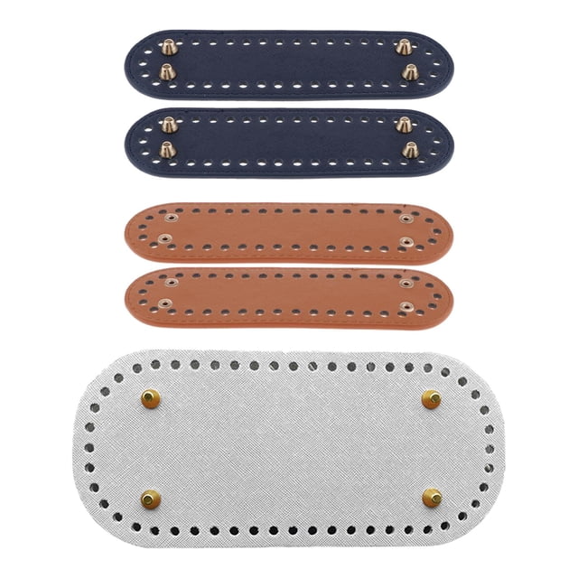 5 almohadillas de tejido DIY para insertar en bolsos y carteras. Gris oscuro