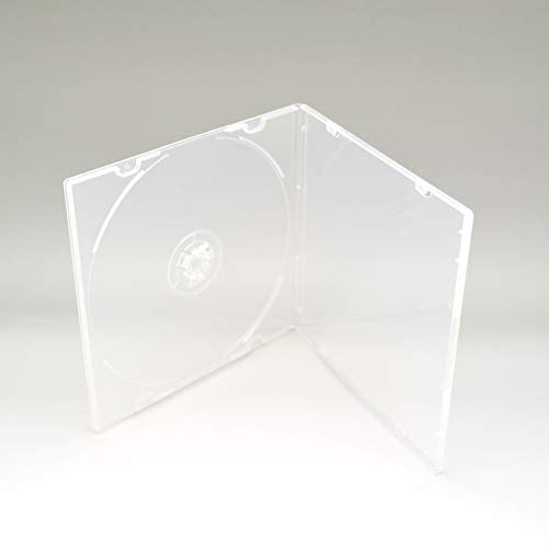 Maxtek 5.2mm CD Cas, Mince Simple Transparent PP Poly Plastique Cas avec Manchon Extérieur, 100 Pack.