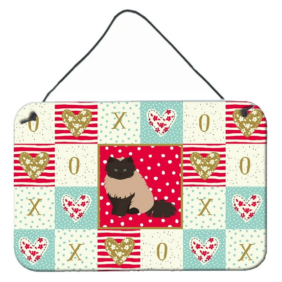 Carolines Treasures CK5754DS812 Colorpoint Persian Hymalayan 2 Cat Love Wall or Door Hanging Prints 8x12 multicolor