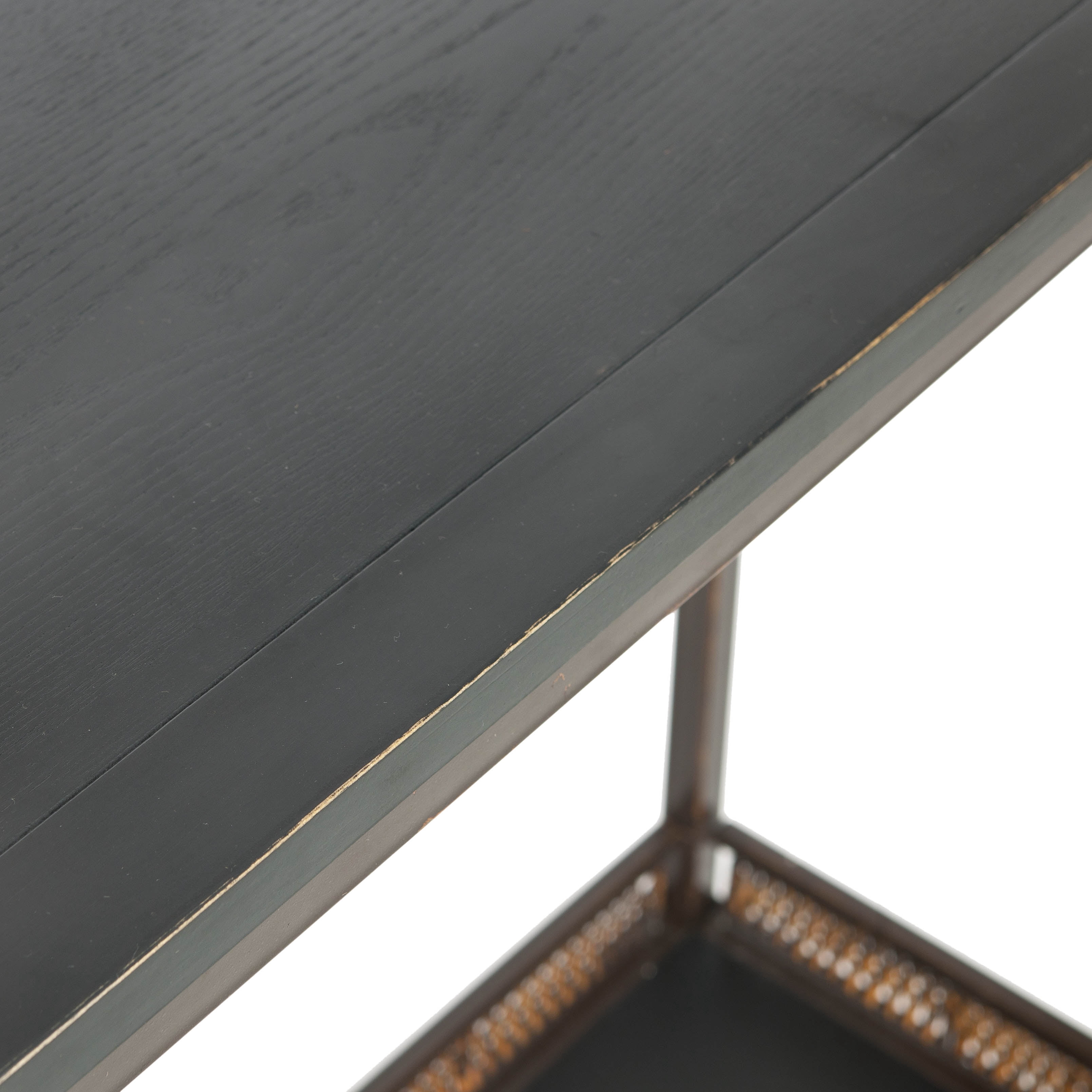 SAFAVIEH Dinesh Industrial Console w/ Shelf, Black/ Dark Walnut