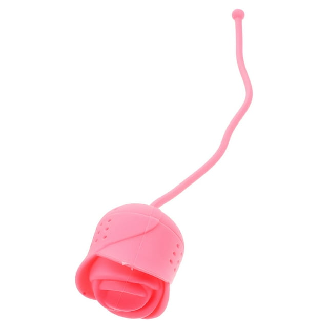 HINTRMENT Silicone Tea Infuser for Loose Tea 1Pack Pink Color Rose Shape for Tea House Use