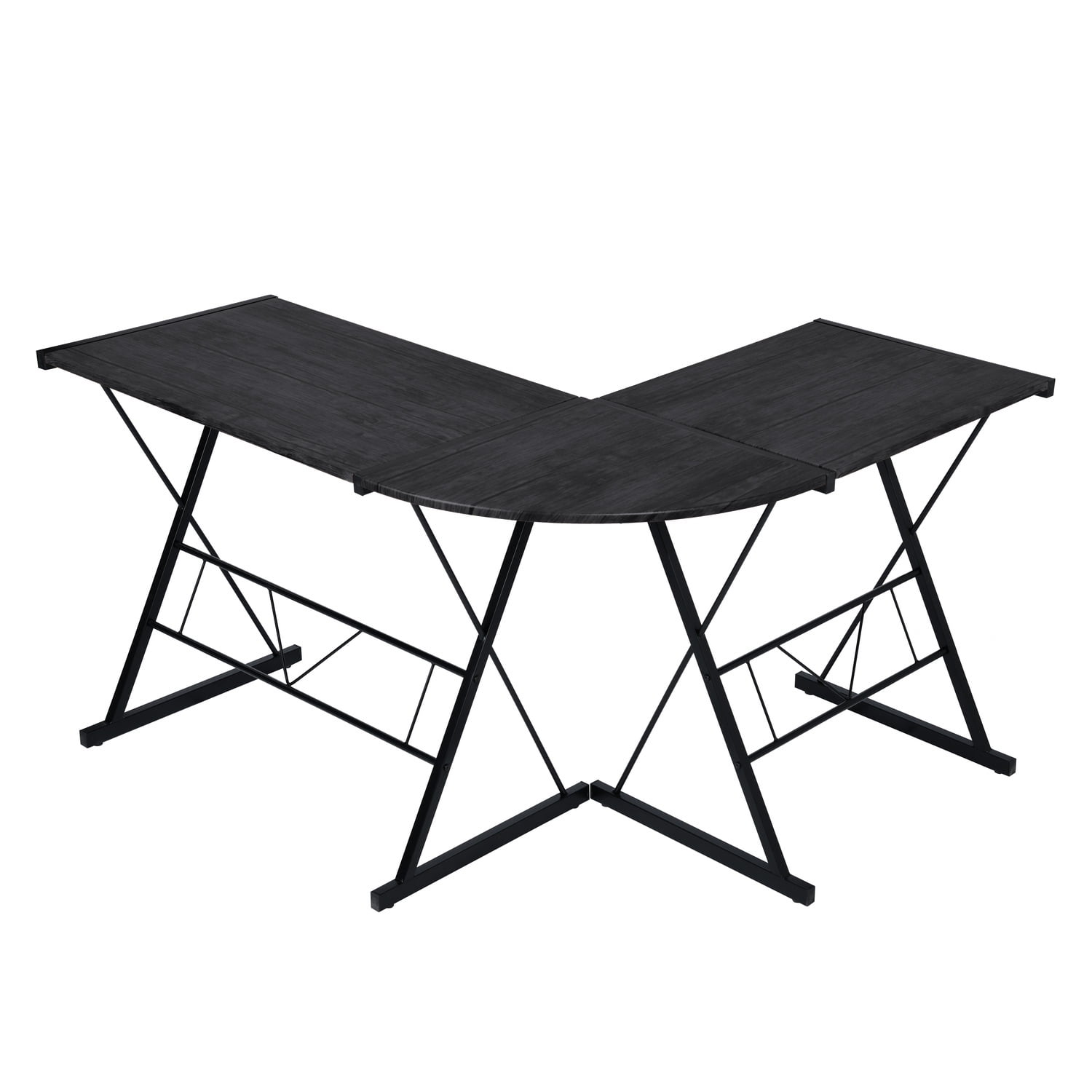 Kepooman L Shaped Gaming Desk, Home Corner Office Desk, Writing Studying Computer Table PC Workstation for Home Office Bedroom, Black Kepooman L Shaped Gaming Desk, Home Corner Office Desk, Writing Studying Computer Table PC Workstation for Home Office Bedroom, Black