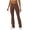 Brown, variant on Workout Pants for Women Trendy V Crossover High Waisted Yoga Pants Casual Athletic Running Activewear