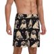 thumbnail image 2 of Balery French Bulldog Pantalones cortos de pijama de punto de algodón para hombre con cinturilla y bolsillos-3X-Large, 2 of 6