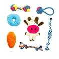 thumbnail image 2 of Toy de perro Pet Juguete Conjunto de cables de juguete Portable Mordimiento resistente al desgaste Ciñón para perros Catheing Resistente al kit de 7 piezas, 2 of 8