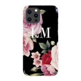 thumbnail image 1 of Personalised Black Floral Blossom Initials Phone Case, iPhone 12 Pro Max, 1 of 3