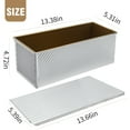 thumbnail image 2 of 2.2lb Silver Loaf Pan with Lid, Non-Stick Corrugated Bread Toast Box Mold with Cover, 1000g Bread Pan for Baking Bread, 2 of 7