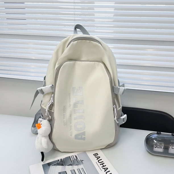 Bolsa Mochila Mujer Moda Casual Mochilas Escolares Gran Capacidad para Vacaciones (Gris) Likrtyny Para Estrenar