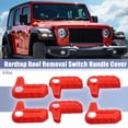 thumbnail image 2 of Unique Bargains 6 Pcs Housse de Poignée d'Interrupteur de Retrait de Toit Rigide pour Jeep Wrangler JL JLU 2018-2023 Rouge, 2 of 7