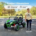 thumbnail image 5 of Hikiddo 12V 10Ah Ride on Toy, 4WD Kids 2-Seater Electric Ride on Car UTV with Remote, Bluetooth - Green, 5 of 9