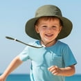 thumbnail image 6 of CAUYDY 6-18 Months Toddler Wide Brim Sun Hats 5T 6T 7T Kids UPF 50+ Sun Protection Bucket Cap 2T 3T 4T Baby Girls & Boys Cute Adjustable Beach Hat (Sizes 3-6 Years,AG), 6 of 8