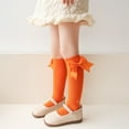 thumbnail image 7 of Kids Baby Girls Knee High Socks 3 Pairs 3-12Y Toddler Girls Dress Socks Cotton Fashionable High Socks Long Socks with Bow for Kids Girls, 7 of 7