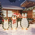 thumbnail image 2 of Costway 3 PCS Lighted Penguin Family with 194 LED Lights Zip Ties & Ground Stakes, 2 of 10