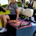 thumbnail image 3 of Renewold Golf Cart Seat Cover Universal Golf Cart Seat Blanket Suitable for EZGO Yamaha Club Cars and More 2-Seat Golf Cart, Hawaiian Palm Tree Bird Pink, 3 of 5