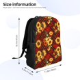 thumbnail image 4 of Disketp Red Plaid Sunflower Mochila Unisex de Apertura Lateral Completa, Mochila para Laptop para Escuela, Trabajo y Viajes, 4 of 8
