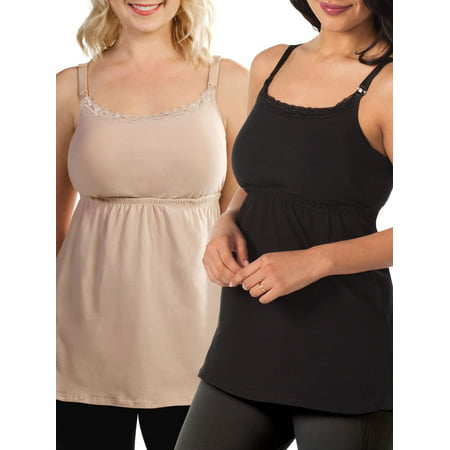 Maternity to Nursing Babydoll Tank with Full Sling 2 Pack, Style