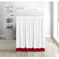 thumbnail image 3 of Dual Tone Dorm Bed Skirt, Ruffled Dual Tone Dorm Size Bed Skirt - 100% Microfiber Fabric, Dual Tone Dorm Bed Skirt Twin XL Size College Dual Tone Dorm Bed Skirt 42" Drop - Burgundy and White Solid., 3 of 4