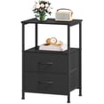 thumbnail image 5 of Eunos Nightstand End Table, 2 Drawer Black Small Bedside Table for Bedroom, Living Room, 5 of 7