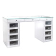 thumbnail image 2 of Impressions Vanity Slaystation Pro 2.0 Makeup Table with Makeup Mirror and Drawers Bundle (Bright White), 2 of 7